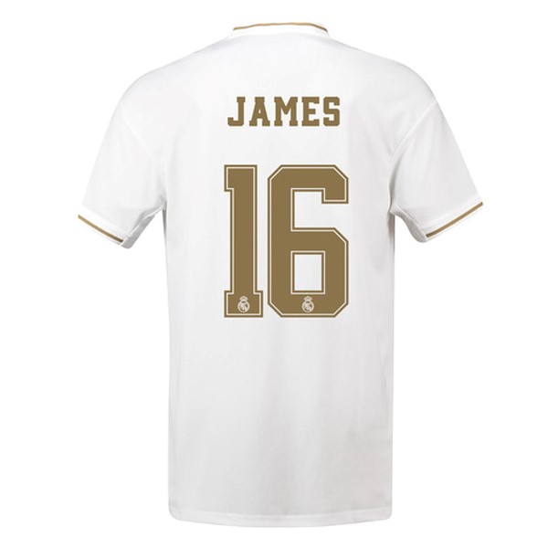 Camiseta Real Madrid NO.16 James 1ª Kit 2019 2020 Blanco